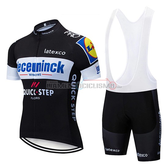 Abbigliamento Ciclismo Deceuninck Quick Step Manica Corta 2019 Nero Bianco